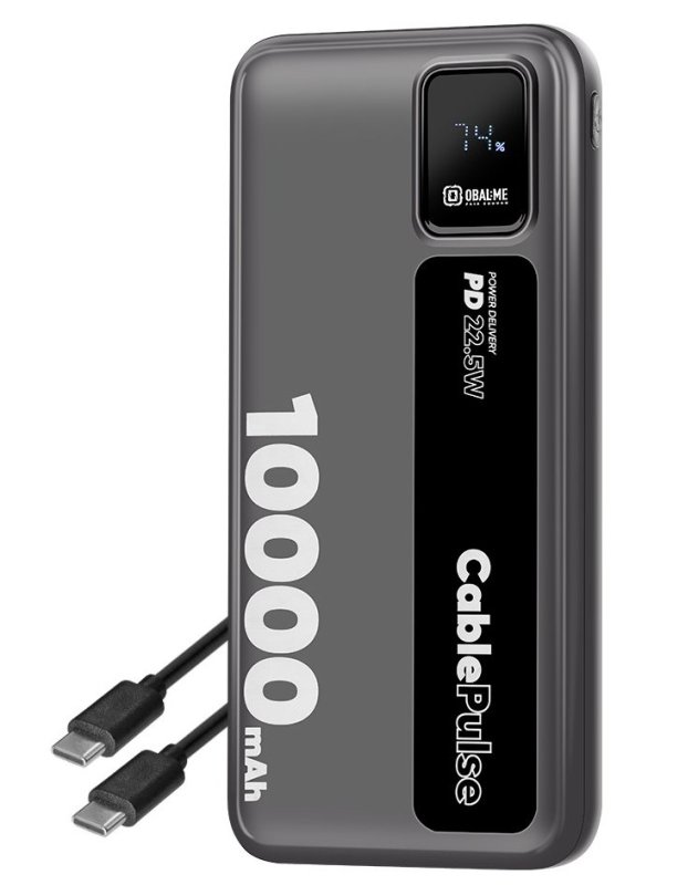 OBAL:ME CablePulse Powerbanka 10000mAh 22,5W Black - obrázek produktu