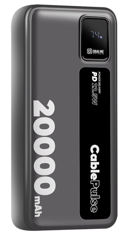 OBAL:ME CablePulse Powerbanka 20000mAh 22,5W Black - obrázek č. 1