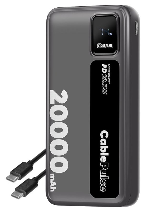 OBAL:ME CablePulse Powerbanka 20000mAh 22,5W Black - obrázek produktu