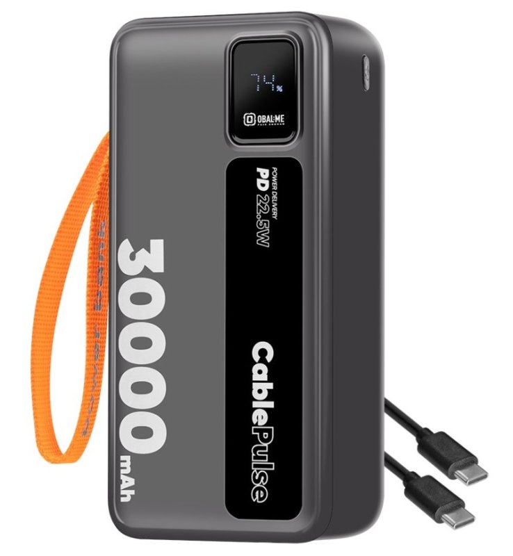 OBAL:ME CablePulse Powerbanka 30000mAh 22,5W Black - obrázek produktu