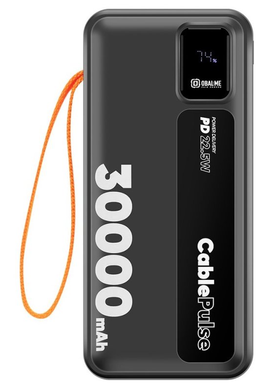 OBAL:ME CablePulse Powerbanka 30000mAh 22,5W Black - obrázek č. 1