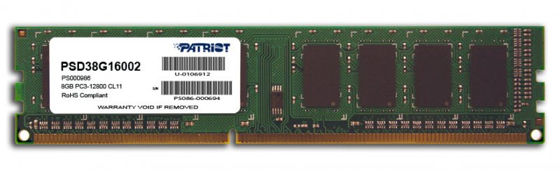 Patriot/ DDR3/ 8GB/ 1600MHz/ CL11/ 1x8GB - obrázek produktu
