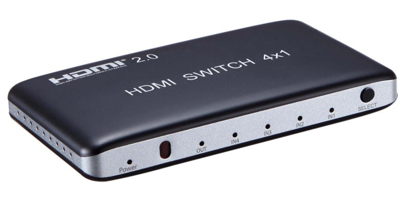 PremiumCord HDMI switch 4:1, plastový,dálkové ovl. - obrázek č. 1