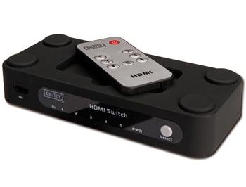 PremiumCord HDMI switch 5:1, dálkové ovládač - obrázek produktu
