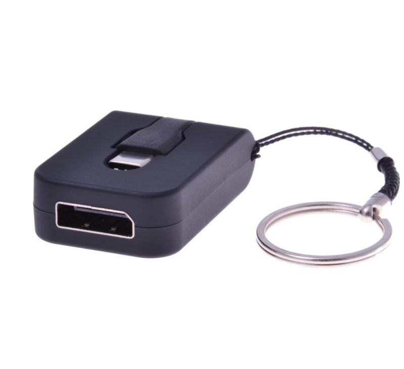PremiumCord Adaptér USB 3.1 Typ-C male na DisplayPort female,zasunovací kabel a kroužek na klíče - obrázek č. 1