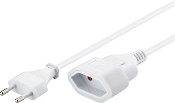 PremiumCord Kabel síťový prodlužovací dvojvidlice 230V 3m bílý - obrázek produktu