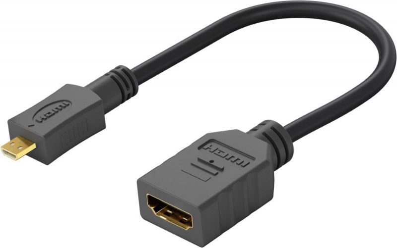 PremiumCord Flexi adaptér HDMI Typ A samice - micro HDMI Typ D samec pro ohebné zapojení - obrázek produktu