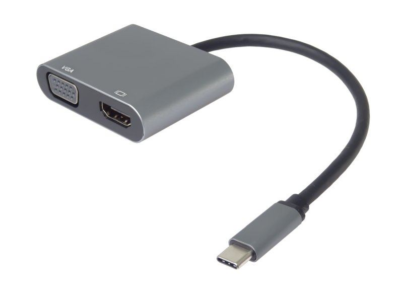 PremiumCord MST adaptér USB-C na HDMI + VGA, rozlišení 4K a FULL HD 1080p - obrázek č. 3