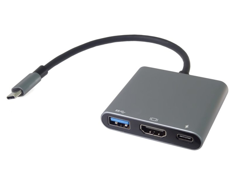 PremiumCord Adaptér USB-C na HDMI + USB3.0 + PD, rozlišení 4K a FULL HD 1080p - obrázek č. 3