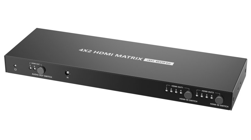PremiumCord HDMI matrix switch 4:2, UHD 4Kx2K HDR - obrázek produktu