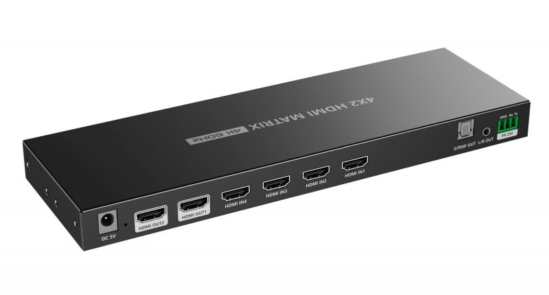 PremiumCord HDMI matrix switch 4:2, UHD 4Kx2K HDR - obrázek č. 1