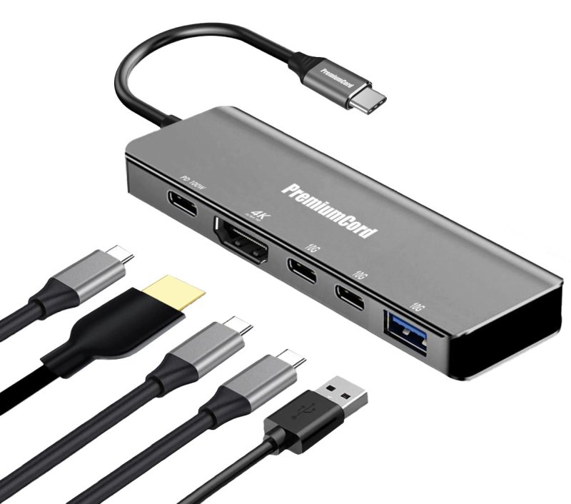 PremiumCord adaptér USB-C na HDMI+USB A+USB C+PD - obrázek č. 1