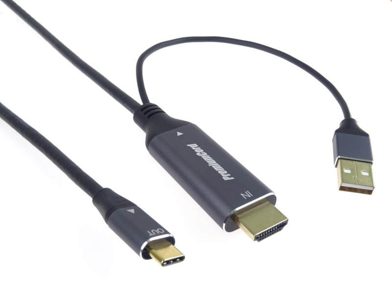 PremiumCord HDMI2.0 na USB-C kabel pro monitory,2m - obrázek č. 2
