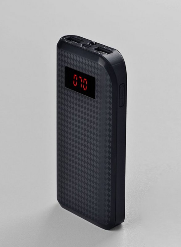 Power bank 10.000 mAh - design carbon - černý - obrázek produktu