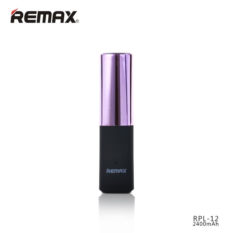 Power bank 2400mAh, Remax Lipstick, barva růžová - obrázek produktu
