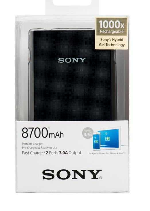Sony přenosný zdroj USB - Powerbank CP-V9 černý, 8700mAh - obrázek produktu