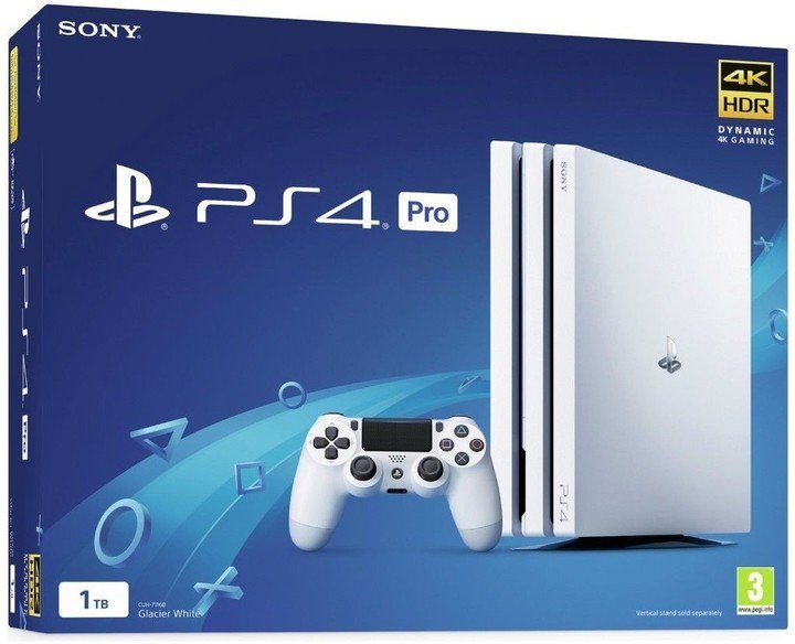 PS4 Pro - Playstation 4 Pro 1TB White/ Gamma chassi - obrázek produktu