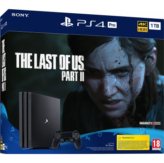 PS4 - Playstation 4 Pro černý 1TB + hra The Last Of Us Part II - obrázek č. 1