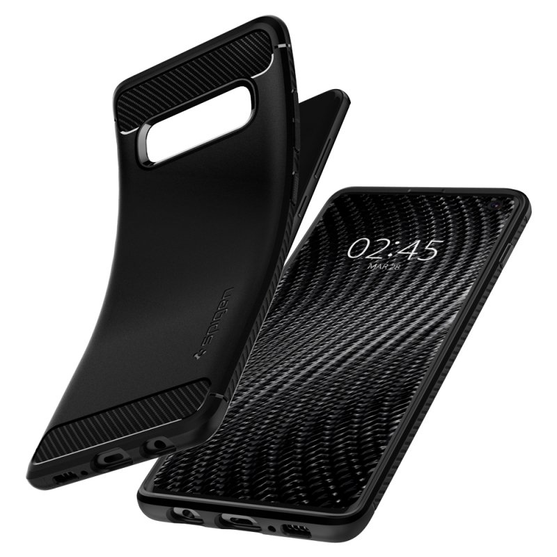 Kryt Spigen Rugged Armor pro Samsung Galaxy S10 černý - obrázek č. 1