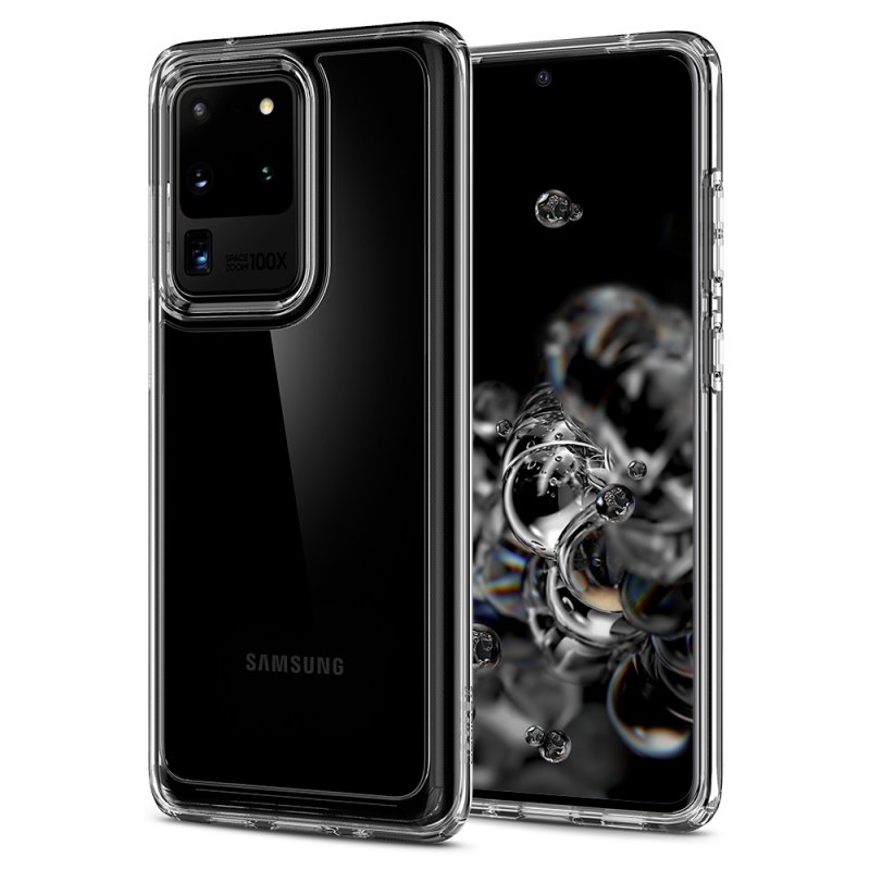 Ochranný kryt Spigen Ultra Hybrid pro Samsung Galaxy S20 ultra transparentní - obrázek produktu