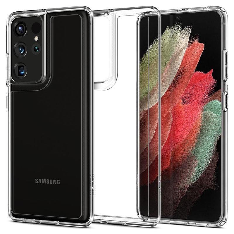Ochranný kryt Spigen Ultra Hybrid pro Samsung Galaxy S21 ultra transparentní - obrázek produktu