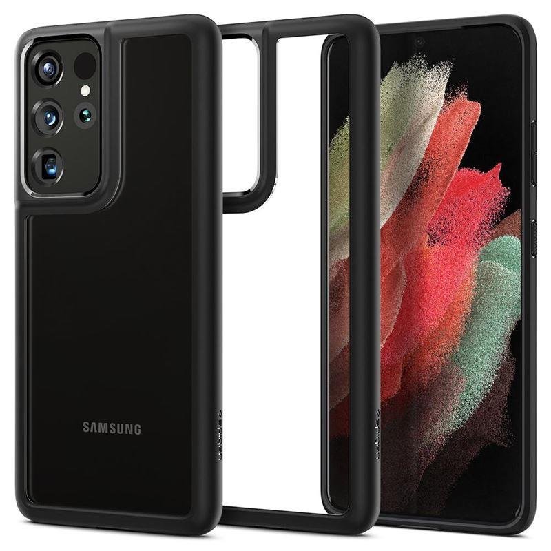Ochranný kryt Spigen Ultra Hybrid pro Samsung Galaxy S21 ultra černý - obrázek produktu