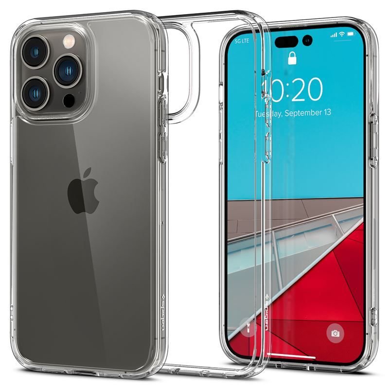 Ochranný kryt Spigen Crystal Hybrid pro iPhone 14 Pro transparentní - obrázek produktu