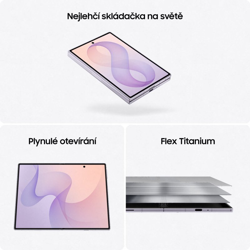 Samsung Galaxy Z Fold 8 / 12GB / 256GB / Lavender - obrázek č. 3