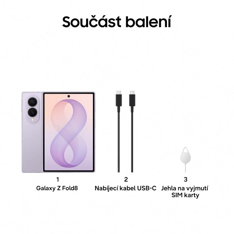 Samsung Galaxy Z Fold 8 / 12GB / 512GB / Lavender - obrázek č. 1