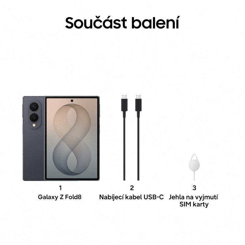 Samsung Galaxy Z Fold 8 / 12GB / 512GB / Graphite - obrázek č. 1