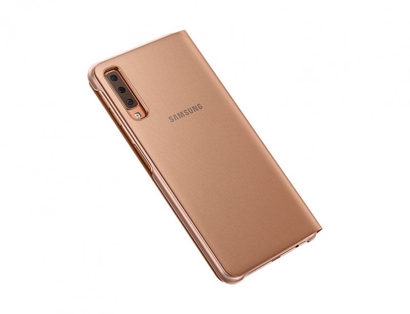 Samsung Flipový kryt pro Galaxy A7 2018 Gold - obrázek č. 4