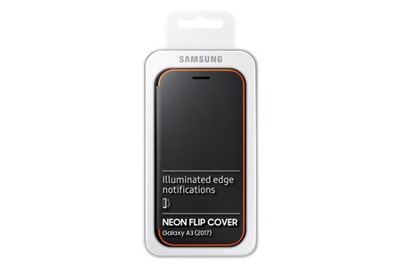 Samsung Flipové neonové pouzdro pro A3 2017 Black - obrázek č. 3