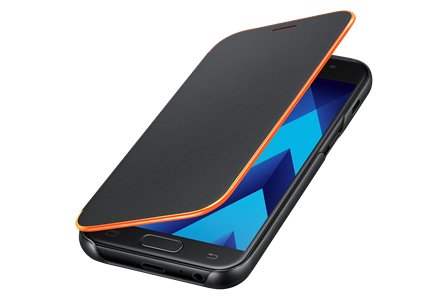 Samsung Flipové neonové pouzdro pro A5 2017 Black - obrázek č. 2