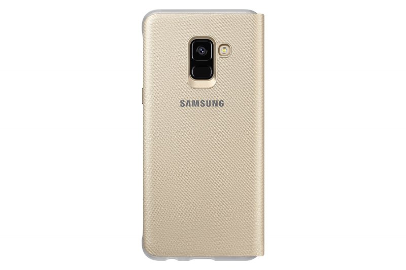 Samsung Flipové neonové pouzdro pro A8 2018 Gold - obrázek č. 2