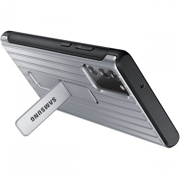 Samsung Tvrzený ochranný kryt se stojánkem pro Note 20 Silver - obrázek č. 2