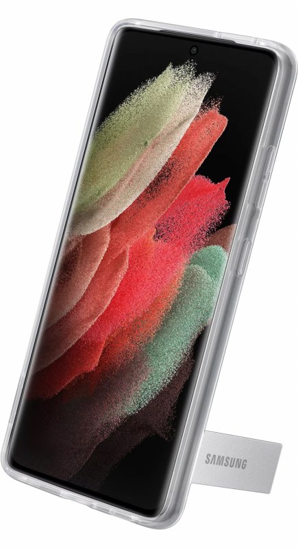 Samsung Průhledný zadní kryt se stojánkem pro S21 Ultra Transparent - obrázek č. 3