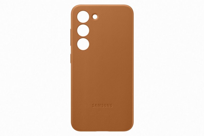 Samsung Kožený zadní kryt pro Samsung Galaxy S23 Camel - obrázek č. 3