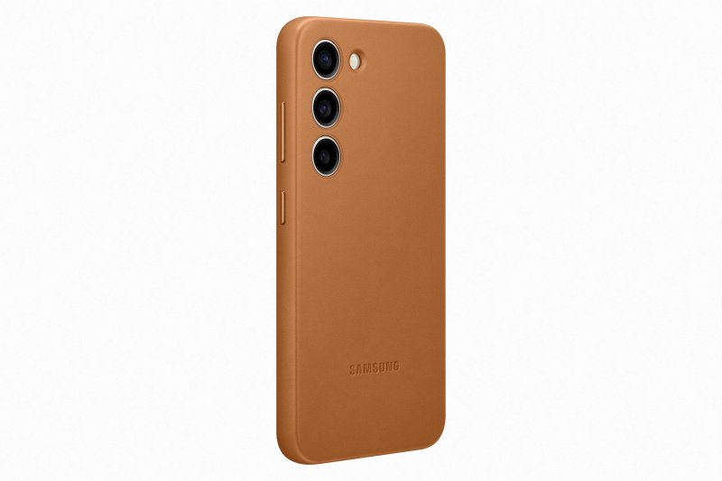 Samsung Kožený zadní kryt pro Samsung Galaxy S23 Camel - obrázek č. 2