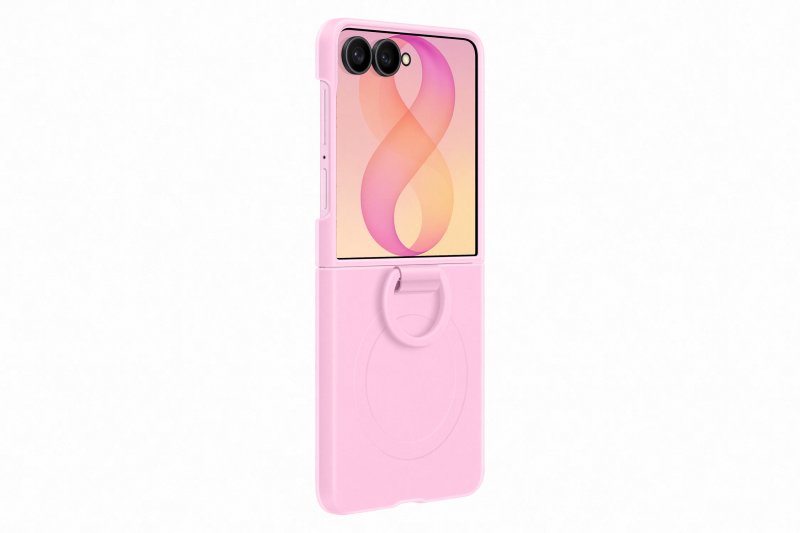 Samsung Silikonový magnetický kryt s držákem na prst pro Galaxy Z Flip8, Pink - obrázek č. 4