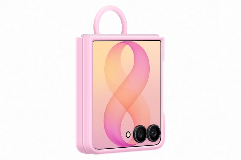 Samsung Silikonový magnetický kryt s držákem na prst pro Galaxy Z Flip8, Pink - obrázek č. 3