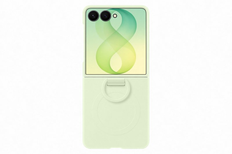 Samsung Silikonový magnetický kryt s držákem na prst pro Galaxy Z Flip8, Mint - obrázek produktu