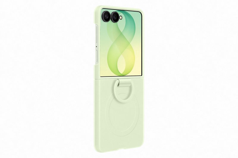 Samsung Silikonový magnetický kryt s držákem na prst pro Galaxy Z Flip8, Mint - obrázek č. 1