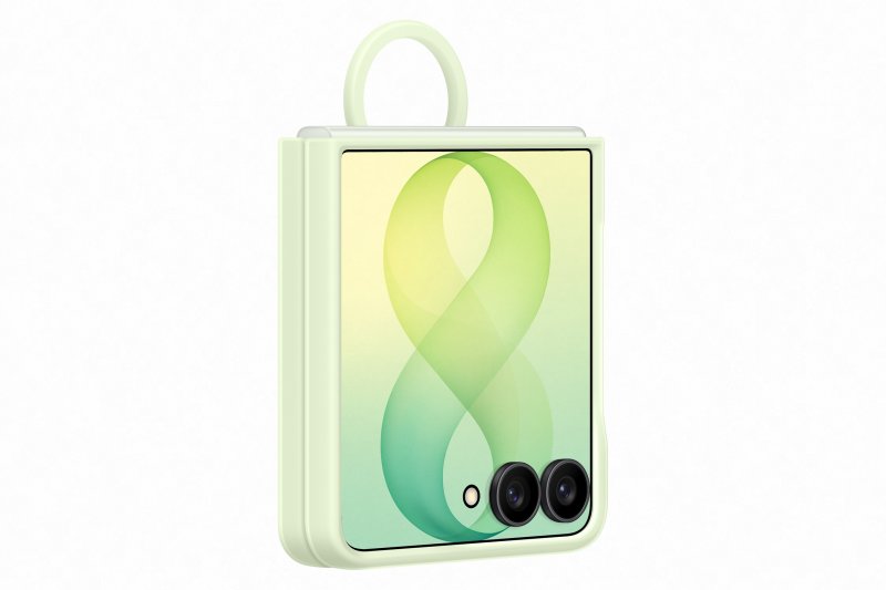 Samsung Silikonový magnetický kryt s držákem na prst pro Galaxy Z Flip8, Mint - obrázek č. 2