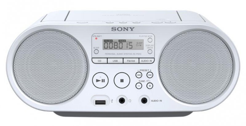 Sony mp3/ CD/ Radio přehrávač ZS-PS50CP,bílý - obrázek produktu