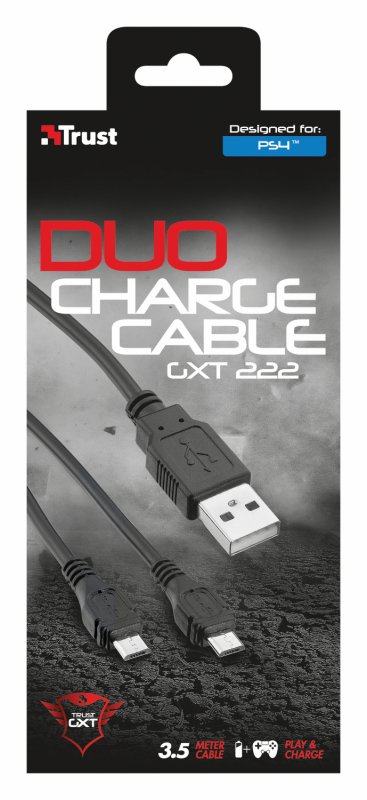 TRUST GXT 222 PS4 Duo Charge & Play Cable - obrázek č. 1