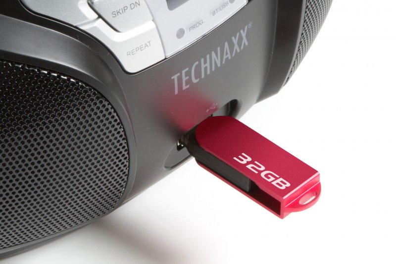 Technaxx Boombox CD přehrávač, BT, FM, AUX, USB - obrázek č. 3