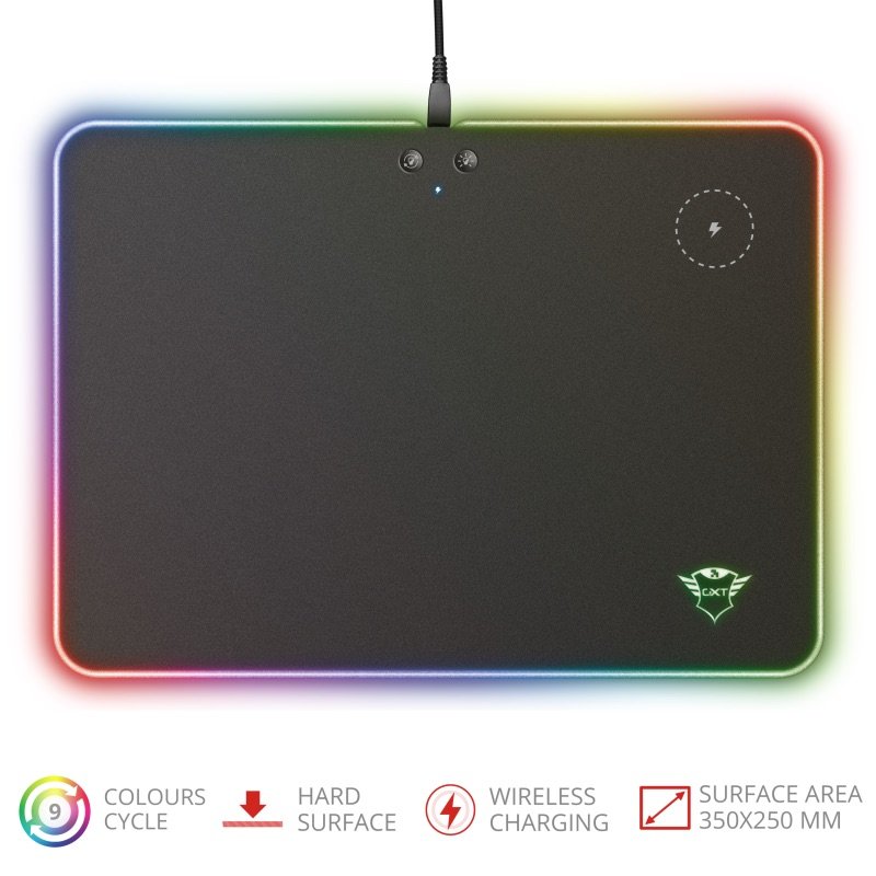 TRUST GXT 750 Qlide RGB Mousepad with wireless charging - obrázek produktu
