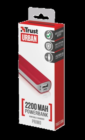 TRUST Primo PowerBank 2200 - red - obrázek č. 4