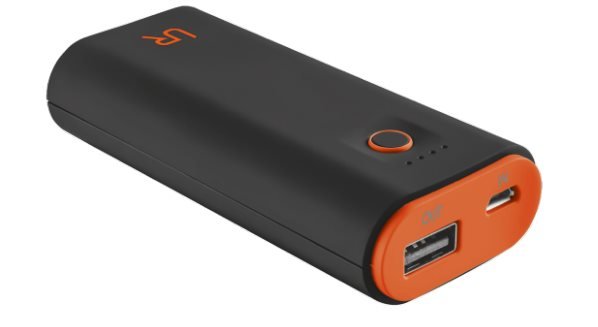 TRUST Cinco PowerBank 5200 Portable Charger black/ orange - obrázek produktu