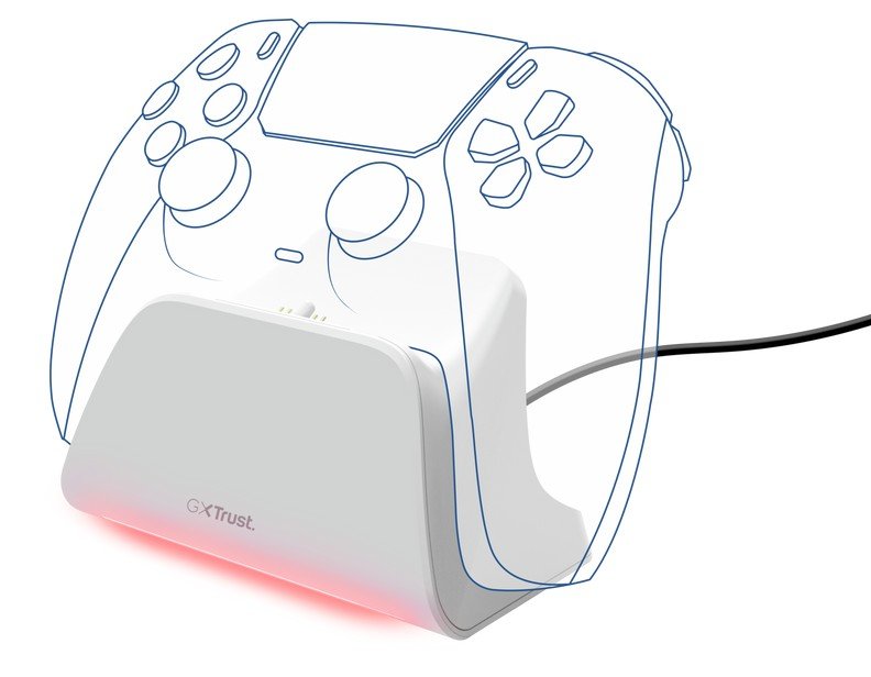 TRUST GXT255W CHARGE STAND PS5 WHITE - bílá - obrázek č. 2